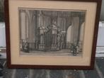 Delft, Grotekerk, Gravure Graftombe Princes Dorange, Antiek en Kunst, Kunst | Etsen en Gravures, Ophalen
