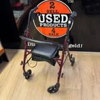 Rollator 100 RA zwart/bordeaux | Max 158KG, Ophalen, Gebruikt