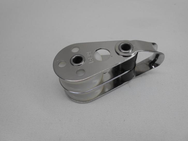 Dubbelschijfs Blok, Katrol, RVS, voor 8 mm lijn, Watersport en Boten, Accessoires en Onderhoud, Nieuw, Lijn of Blok, Ophalen of Verzenden