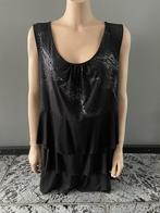 ZGAN Top met laagjes, zwart, maat 46/48, Kleding | Dames, Tops, Zwart, Maat 46/48 (XL) of groter, Ophalen of Verzenden, Zo goed als nieuw