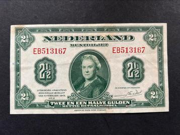 2,5 Gulden Muntbiljet, 1943 beschikbaar voor biedingen