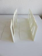 10 witte creme kunststof boekensteunen, Huis en Inrichting, Ophalen of Verzenden, Gebruikt