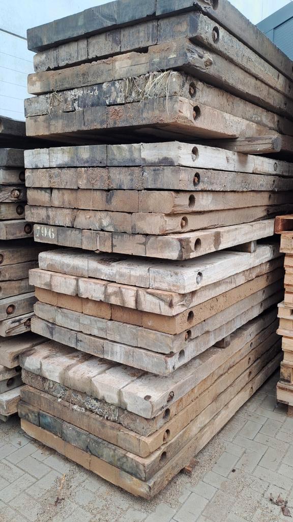 Draglinneschotten 5 meter lang meter breed 10 cm dik, Doe-het-zelf en Verbouw, Hout en Planken, Ophalen