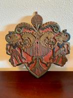 Indonesisch houten  wapenschild Kraton Java Indonesië, Antiek en Kunst, Ophalen of Verzenden