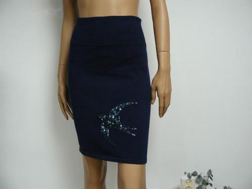 KING LOUIE rokje gebreid blauw zwaluw van pailletten M S, Kleding | Dames, Rokken, Zo goed als nieuw, Maat 38/40 (M), Blauw, Boven de knie