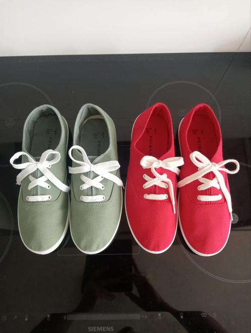 Nieuw: 2 paar PRIMARK gympen/sneakers maat 39, Kleding | Dames, Schoenen, Nieuw, Sneakers of Gympen, Rood, Ophalen of Verzenden