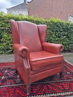 Klassiek lederen oorfauteuil i.z.g.s, Ophalen, Gebruikt, Chesterfield, 75 tot 100 cm
