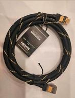 König HDMI 1.4 kabel 2.5m 90 graden Zwart 24K Gold Plated, Ophalen of Verzenden, Nieuw, 2 tot 5 meter, HDMI-kabel