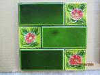 14 stuks art-nouveau 6 vaks wandtegels., Antiek en Kunst, Ophalen of Verzenden