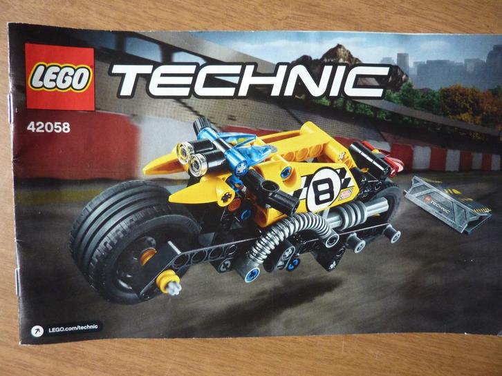 Lego Technic 42058 Stuntmotor, Kinderen en Baby's, Speelgoed | Duplo en Lego, Gebruikt, Lego, Complete set, Ophalen of Verzenden