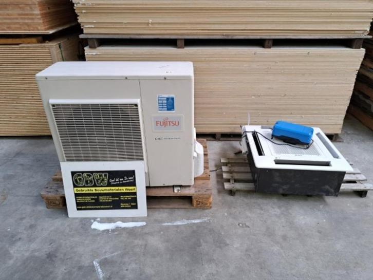 fujitsu inverter airco 8,5/10 kw, r410a, afstandbediening, Witgoed en Apparatuur, Airco's, Gebruikt, Plafondventilator, 100 m³ of groter