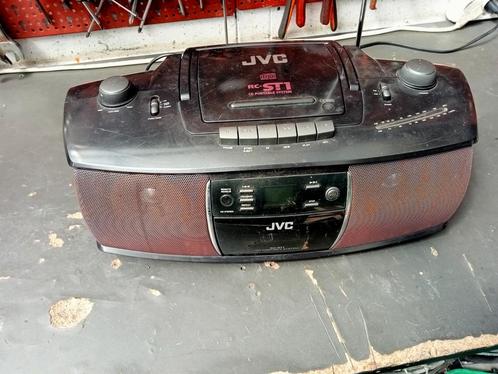 JVC RC ST-1 radio-cd speler. 220  Volt of batterijen., Audio, Tv en Foto, Radio's, Refurbished, Radio, Met cd-speler, Ophalen