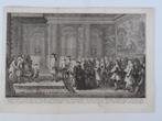 Gravure Openbaar gehoor Cornelis Hop bij Lodewijk XV 1719 , Antiek en Kunst, Verzenden
