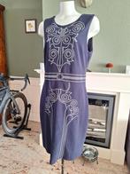 K-Design K Design donkerblauw jurk geborduurd studs look XXL, K-design, Maat 46/48 (XL) of groter, Zo goed als nieuw, Knielengte