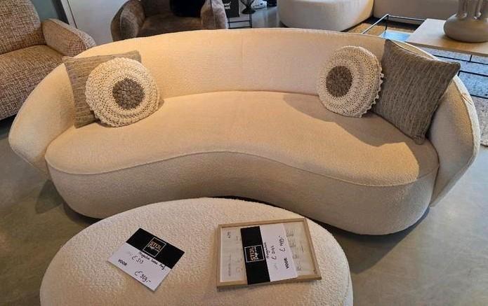 Mogador  - Passe Partout nieuw showroommodel lsc dolly wit, Huis en Inrichting, Banken | Bankstellen, Nieuw, Rechte bank, Vierpersoons of meer