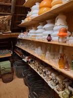 Olielampen kap of glas, Ophalen