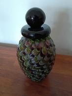 Antiek Parfumflesje/Zalfpotje Geschulpt Glas, Antiek en Kunst, Ophalen of Verzenden