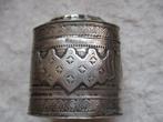 Zilveren loderein doosje met sponsje, Antiek en Kunst, Ophalen of Verzenden, Zilver