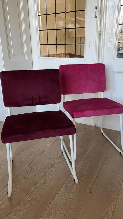 Buisframe stoelen opnieuw gestoffeerd met stof van ‘Keymer’, Huis en Inrichting, Stoelen, Zo goed als nieuw, Vier, Stof, Overige kleuren
