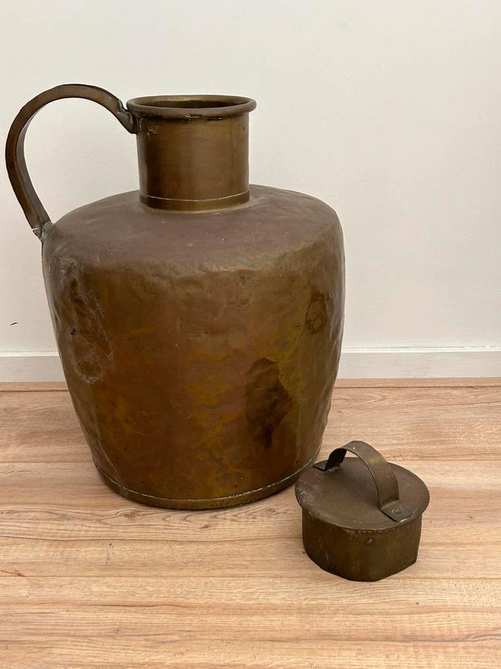 Koperen melkkan - antiek groot model, Antiek en Kunst, Antiek | Koper en Brons, Koper, Ophalen