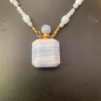 Chalcedoon parfum as hanger beschermt intuïtie harmonie SALE, Blauw, Nieuw, Ophalen of Verzenden, Steen of Mineraal