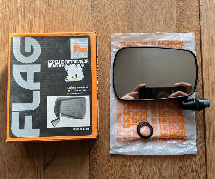 VW Kever NOS linker buitenspiegel 1968-1977 1300 1302 1303, Auto diversen, Auto-accessoires, Zo goed als nieuw, Ophalen of Verzenden