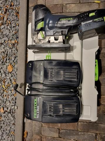 Decoupeerzaag Festool PSB420 + accu en dubbele lader beschikbaar voor biedingen