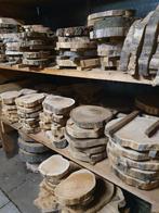 Boomschijf hout schors onderzetter bruiloft krabpaal eiken, Huis en Inrichting, Woonaccessoires | Etagères, Ophalen of Verzenden