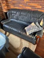 Leren 3 zits bankstel plus losse fauteuil., Ophalen, Gebruikt, 150 tot 200 cm, Driepersoons