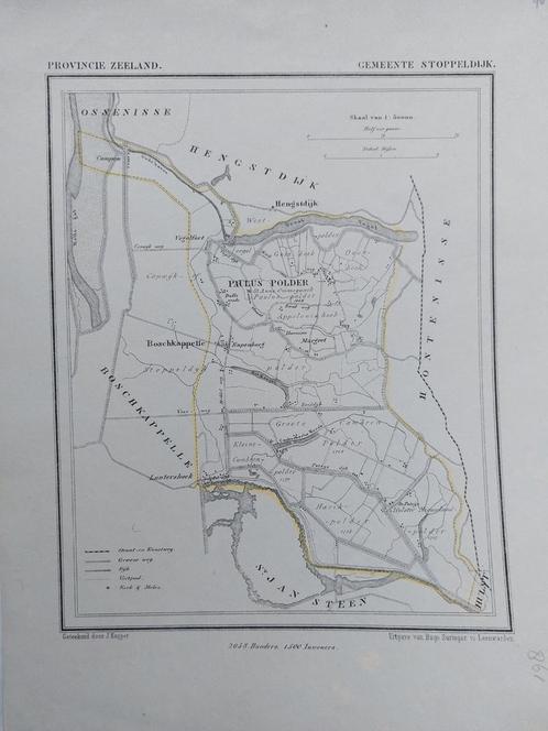 46 / Stoppeldijk Paulus Polder Hengstdijk Litho van J Kuyper, Antiek en Kunst, Kunst | Litho's en Zeefdrukken, Ophalen of Verzenden
