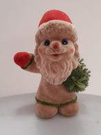 Vintage oude kerstman flocked foam zacht jaren 60?, Gebruikt, Ophalen of Verzenden