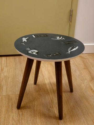 Vintage Vissen Plantentafeltje Tafeltje Bijzettafeltje Vis beschikbaar voor biedingen