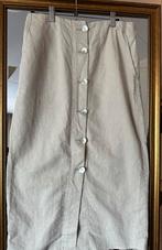 Stradivarius Linnen Rok Maat M, Maat 38/40 (M), Beige, Ophalen of Verzenden, Gedragen
