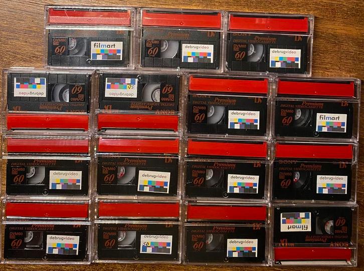 15 X MINI DV VIDEOTAPES/CASSETTES SONY 60 MIN SET 818, Audio, Tv en Foto, Videocamera's Digitaal, Zo goed als nieuw, Band, Disc of Geheugen