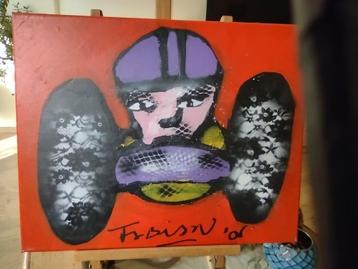 Schilderij van FABIAN uit 2006 het Race monster beschikbaar voor biedingen