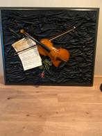 Schilderij met viool.  15o bij 90., Antiek en Kunst, Ophalen