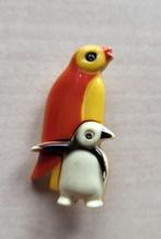 Pinguin harde kunststof broche, Sieraden, Tassen en Uiterlijk, Broches, Overige materialen, Gebruikt, Verzenden