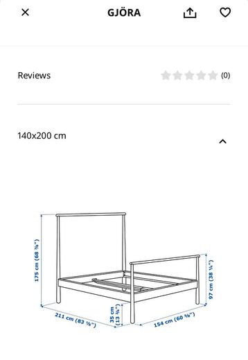 Bed 1,40 Gjöra ikea - afbeelding 2
