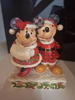 Disney traditions kerst mickey en minnie, Verzamelen, Ophalen of Verzenden, Mickey Mouse, Zo goed als nieuw, Beeldje of Figuurtje