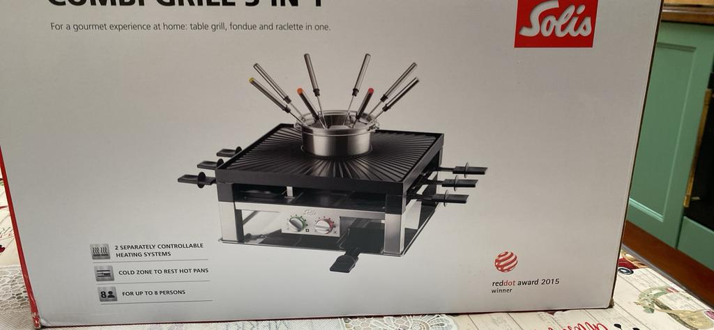 Solis Combi Grill 3-in-1 - Nieuw in dichte doos, Ophalen of Verzenden, Nieuw, Elektrisch, Fondueset