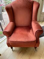 Klassieke oorfauteuil velours, Huis en Inrichting, Fauteuils, Ophalen of Verzenden, Gebruikt, Stof, Klassiek engels