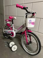 Lombardo Mariposa 16Inch 23cm Meisjesfiets V-Brakes Wit/Roze, Ophalen, Gebruikt, 16 inch, Overige merken