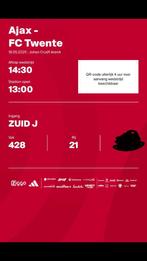Ajax fc twente laatste Thuis wedstrijd Boven F -Side, Tickets en Kaartjes, Eén persoon, April