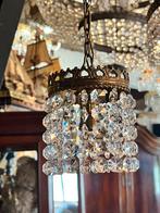 Leuk antiek kristallen hanglampje, Ophalen of Verzenden, Zo goed als nieuw, Antiek design regency mid century, Glas