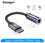 Essager USB Type C naar 3.5 Jack Oortelefoon Adapter, Nieuw, Overige merken, Ophalen of Verzenden