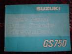 Suzuki GS750 1977 owner's manual GS 750 fahrer handbuch, Motoren, Handleidingen en Instructieboekjes, Suzuki