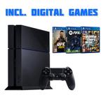 PS4 Incl.controller, kabels & digitale games, Ophalen of Verzenden, Zo goed als nieuw, Met 1 controller, Original