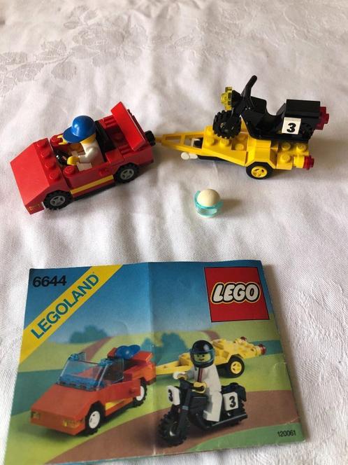 LEGO - retro - set 6644 - auto+trailer+motor, Kinderen en Baby's, Speelgoed | Duplo en Lego, Gebruikt, Lego, Complete set, Ophalen of Verzenden