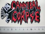 Cannibal Corpse erg mooie shaped embleem patch c205 metal, Verzenden, Nieuw, Kleding