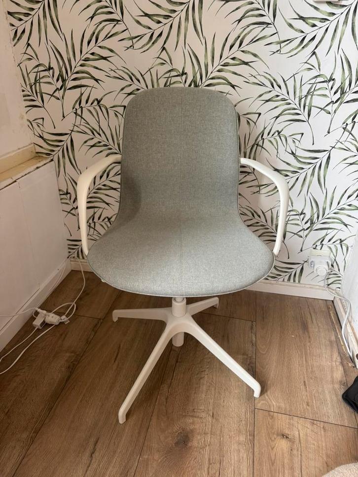 Langfjall ikea stoel zonder wielen, Huis en Inrichting, Bureaustoelen, Gebruikt, Bureaustoel, Grijs, Ophalen
